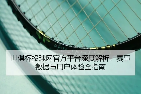 世俱杯投球网官方平台深度解析：赛事数据与用户体验全指南